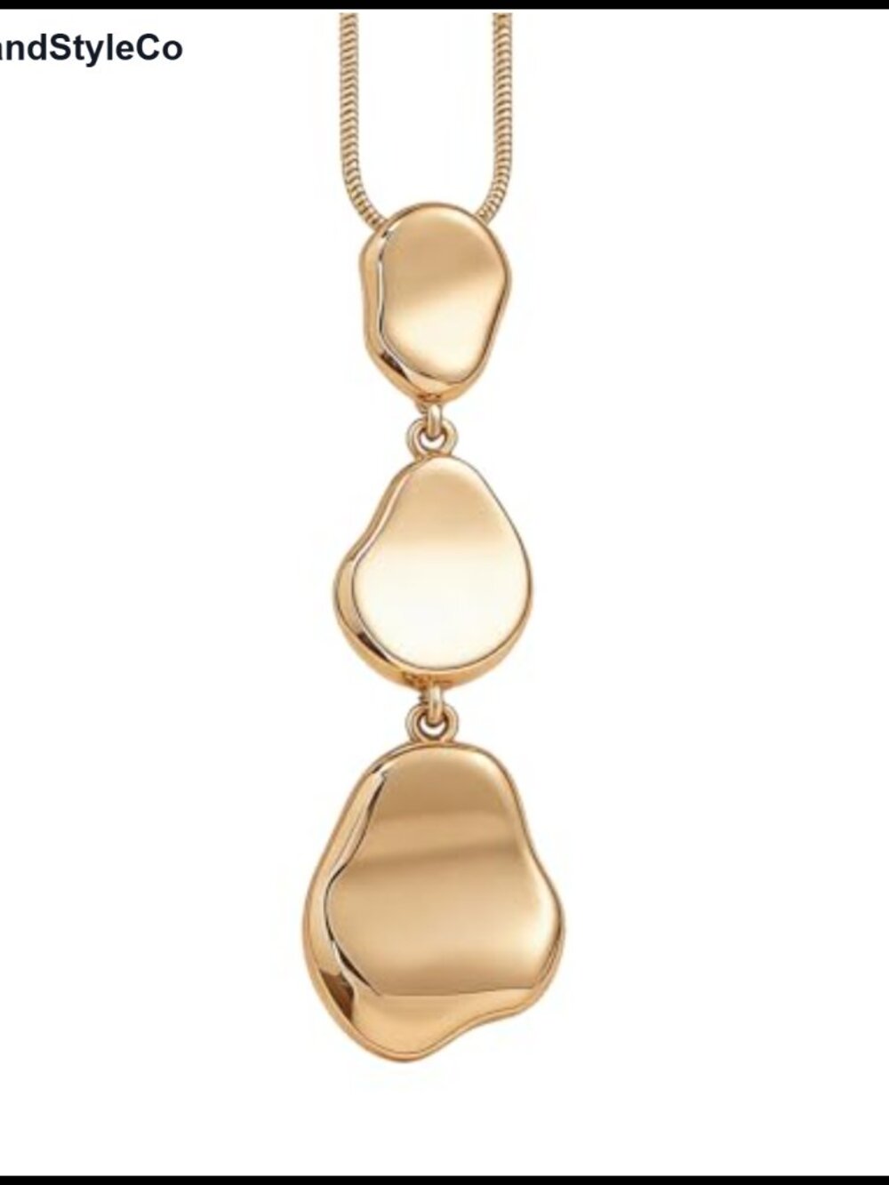 Long Y Pendant Necklace Women Gold Metal Multi-Layer Chain